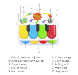 Carino Tenuto In Mano Strumento di Musica Del Giocattolo Del Bambino Musicale Mini Pedale Del Pianoforte - Product Image 3