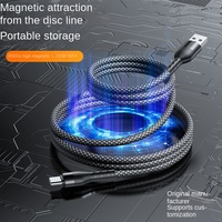 Câbles de données magnétiques USB-A vers Type-C pour téléphones mobiles iPhone Android, transfert de données à charge rapide - Accessoires de téléphone en gros