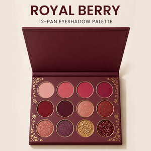 Palette <span class=keywords><strong>Ombretti</strong></span> OEM ODM 12 Colori Royal Berry, <span class=keywords><strong>Ombretti</strong></span> Opachi, Shimmer e Glitter ad Alta Pigmentazione, Lunga Durata, Multidimensionali - Product Image 2