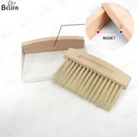 Lodo personnalisé en bois naturel petit dessus de table en métal pratique bureau mini pelle à poussière et brosse ensemble pour le balayage