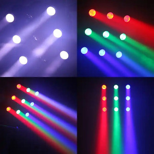 AOPU 9*40w RGBW 4In1 Led Wash Mobile DJ Éclairage 9 Yeux Coloré Faisceau <span class=keywords><strong>Blinder</strong></span> DMX LED Matrix Panel Stage Lights - Product Image 6