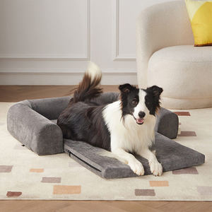 2024 Neue Version Hunde couch bett 2 in 1 Memory Foam Erweiterbares Kissen Ortho pä dische Unterstützung Rosa Wasserdichtes großes Hunde bett - Product Image 2