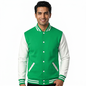 Wholesale Stylish Varsity Bomber Jackets Embroidery Custom Canvas Coats for Schools Sports Teams Fashion Streetwear Style OEM - Product Image 1