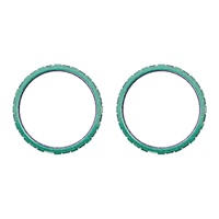 EXtremeRate caméléon vert violet brillant accessoires de remplacement anneaux d'accent personnalisés pour manette PS5 BDM-010/020/030/040/050