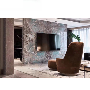 Dalles murales en pierre naturelle polie de luxe pour la décoration de villas, granit amazonite turquoise, marbre vert amazonite rétroéclairé - Product Image 2