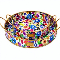 Ensemble de 3 vases/jardinières en métal floral, style bohème, décoration intérieure et extérieure pour fleurs et plantes