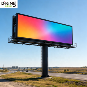 ป้ายโฆษณา LED กลางแจ้งแบบเสาเดี่ยวสองด้าน, จอ LED กันน้ำความสว่างสูงสำหรับถนน - Product Image 1