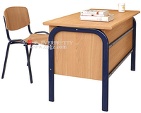 Meubles de bureau pour appartement, bureau d'enseignant moderne pliable et mobile en métal, ensemble de chaises avec 2 tiroirs