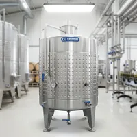 Cuves de fermentation de vin à double enveloppe de 5000 L avec tous les vannes pour les vignobles