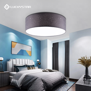 LUCKYSTAR Hot Sale Fixtures Round Fabric <strong>Shell</strong> Lamp 22W CCT IR LED Ceiling Lighting for Smart Home <strong>Light</strong> - Product Image 6