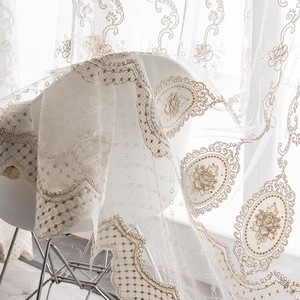 Rideau de fenêtre brodé européen, rideau de gaze pour bureau à domicile, chambre à coucher, salon - Product Image 2