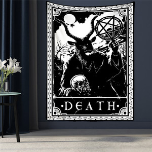Personalizzato psichedelico nero sole tarocchi carta appeso a parete arazzo Hippie astrologia divinazione stregoneria stanza sfondo decorazione della parete - Product Image 3