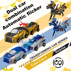 KS çocuklar 2-in-1 çarpışma dönüşümü <span class=keywords><strong>Robot</strong></span> mekanik ejderha araba oyuncak eğitim manyetik deformasyon <span class=keywords><strong>Robot</strong></span> dinozor araba oyuncak - Product Image 5