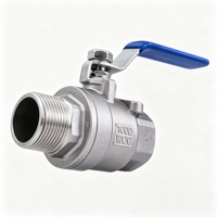 Vanne à boisseau sphérique manuelle en acier inoxydable 304, 3 voies, raccord femelle en T, PN16, pour alimentation en eau, disponible en OEM, 1/2"~3", joint NBR, normale