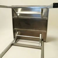 Table pliable en acier inoxydable imperméable pour toutes les saisons - Légère et facile à transporter, mobilier de camping en plein air