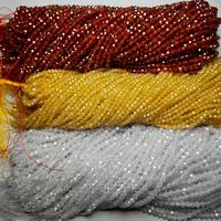 Vente flash - Perles de zircon facettées 2/3/4 mm, perles de zircone cubique CZ, perles de zircon rondes pour la fabrication de bijoux de KangYu