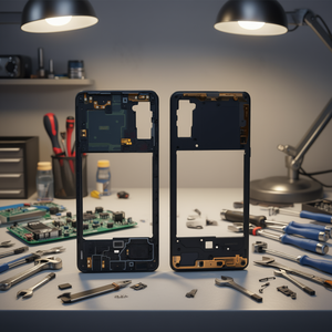 Coque intermédiaire noire avec cadre pour Galaxy A41 – Pièce de rechange - Product Image 3