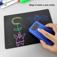 Craie liquide colorée effaçable LED Fluorescent Board Stylo publicitaire sans poussière à base d'eau Petit tableau noir Marqueur pour tableau blanc