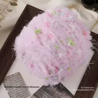 Hilo de Fibra de Bambú Acrílico Mezclado, Hilo de Piel Sintética Mezclado a Mano, Hilo Especial para Tejer, Color Caramelo, Hecho a Mano, Suave, para Bolsos, Gorros, Suéteres de Ganchillo