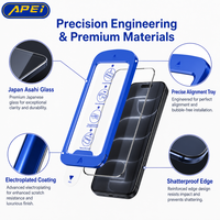 Protection d'écran en verre trempé anti-huile 9H 2.5D Grade AAA pour iPhone, installation facile sans poussière, protection de cadre