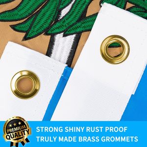 Cao cấp 3x5 ft ngoài trời nhiệm vụ nặng nề Nylon OK cờ thêu <span class=keywords><strong>Oklahoma</strong></span> Nhà Nước Cờ mạnh nhất và lâu nhất kéo dài quốc gia cờ - Product Image 2