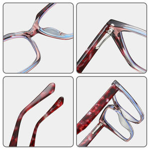 กรอบแว่นตา Cat Eye รุ่น 87216 วัสดุ TR90 อะซิเตท แบบเต็มกรอบ ป้องกันแสงสีฟ้า สำหรับทุกเพศ ใช้กับคอมพิวเตอร์ ลายกรอบแว่น - Product Image 5