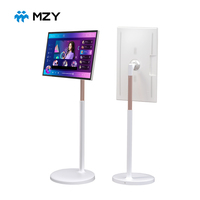 Nuevo Televisor Inteligente Portátil Móvil de 27/32 Pulgadas LED HDTV 1080p 60Hz con Soporte y Ruedas, OSD Multi-idioma Certificado