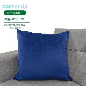 Cuscino in Velluto Olandese Blu Scuro 60*60, Cuscino per Seduta e Decorativo - Product Image 1
