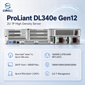 Serveur rack Intel Xeon 6 2U ProLiant DL340e Gen12 144 cœurs 6400MT/s Mémoire DDR5 24LFF 10EDSFF Stockage Réseau d'entreprise - Product Image 1