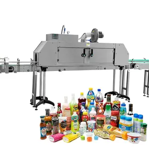 Automatic cosmetic steam shrink tunnel machine for round bottle square bottle and other irregular bottle