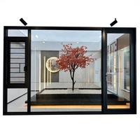Fenêtre à battant moderne en alliage d'aluminium avec système noir, verre trempé, certifiée Energy Star pour usage résidentiel et commercial