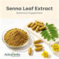 Poudre d'extrait naturel de feuille de Senna Sennosides A+B 20% Matière première végétale en vrac