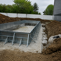 Piscine modulaire préfabriquée en acier inoxydable avec filtration intégrée pour projets d'hôtels et de complexes écologiques