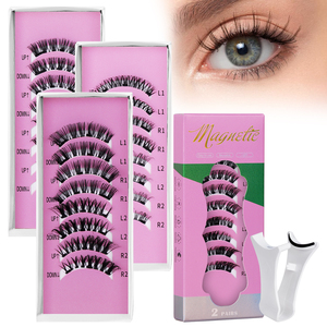 Cils magnétiques Quantum sans colle ni liner avec applicateur, nouveau stock, kit de cils magnétiques réutilisables pour voyage - Product Image 1