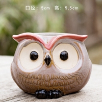Hibou Céramique Mini Pot De Fleur Succulente Hibou Animal Pouce Zakka Pot De Fleur