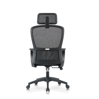 Chaise de bureau moderne de luxe avec appui-tête réglable et confortable en tissu avec chaise pivotante de direction ergonomique en maille