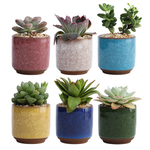 Plantadores Cilindro Fluxo Esmalte Cerâmica-Alta qualidade Mini para Casamento Desktop Vasos de Cerâmica para Plantas Flower <span class=keywords><strong>Pot</strong></span> American Style - Product Image 2