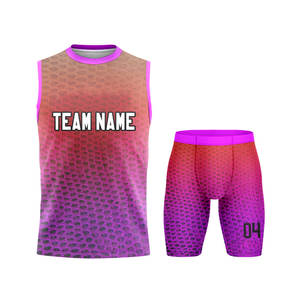 Nom de l'équipe Polyester Spandex Sublimation Football Américain 7v7 Uniformes Top Qualité Compression Porter 7 sur 7 Uniforme Football - Product Image 3