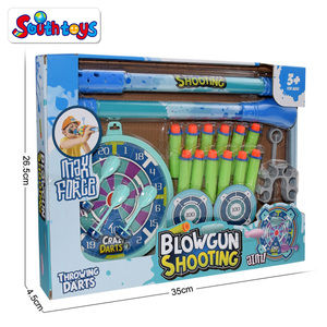 Trẻ Em Thổi Bắn Phi Tiêu EVA Mềm Bullet Blow Blaster <span class=keywords><strong>Gun</strong></span> Với Mục Tiêu Và Đạn - Product Image 2