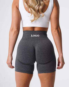 Shorts Deportivos de Cintura Alta para Mujer, Elásticos, Sin Costuras, Verano 2023, Ropa Deportiva Transpirable, AMPLIFY, Color Bordado - Product Image 3