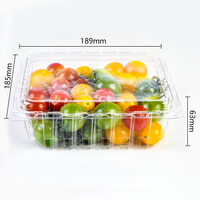 Boîte d'emballage en plastique PET grande capacité pour fruits, légumes, conteneur alimentaire, barquettes à fraises pour supermarché