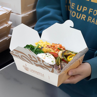 Kartonnen sushi lunchbox met aangepast logo, bruine kraftpapier, recyclebaar, wegwerpbaar, magnetische sluiting, lekvrije verpakking, deksels