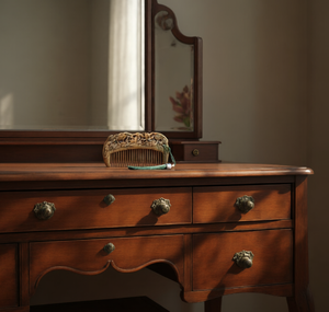 Peine de Madera de Sándalo Verde Portátil para Masaje y Peinado, 11 cm, para Uso Doméstico - Product Image 3