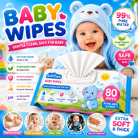 Lingettes humides pour bébé avec logo personnalisé OEM, lingettes pour bébé de qualité supérieure, ultra sensibles, extra douces, emballage personnalisé, fournisseur