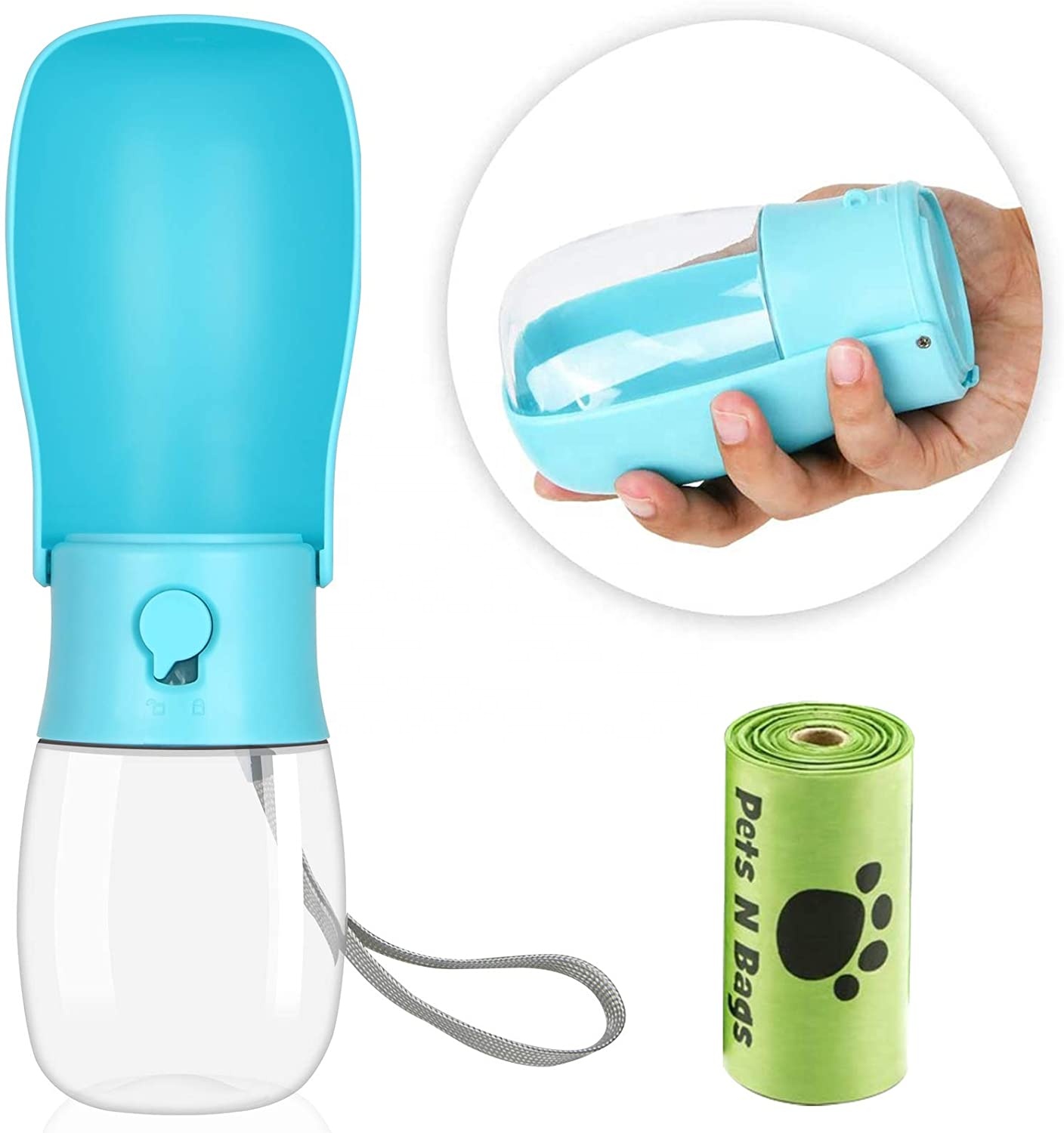 Складная бутылка для воды для собак, переносная бутылка для воды для собак для путешествий