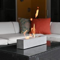 Foyer de table rectangulaire sans fumée pour patio et balcon Mesa Cheminée intérieure à l'éthanol