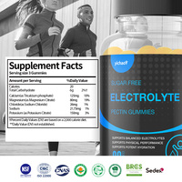 Gummies d'hydratation sans sucre à pectine électrolytique, marque privée, pour adultes, sportifs, vitaminés, certifiés GMP