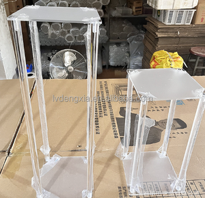 Đám cưới <span class=keywords><strong>centerpieces</strong></span> Acrylic vuông hoa bình hoa đứng cho bên Bảng trang trí thanh lịch đám cưới trang trí bảng - Product Image 2
