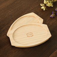 Plateau porte-assiette Fajita pour restaurant Base en bois pour assiette à steak en fonte