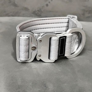 Collar de perro acolchado de combate de alta calidad Collar de nailon táctico con hebilla de aluminio ligera plateada y <span class=keywords><strong>para</strong></span> entrenamiento de <span class=keywords><strong>perros</strong></span> - Product Image 1